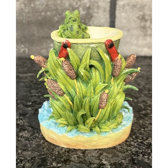 Enesco Moose Creek Crossing “Wading For the Big One” Waders Vase 1995 Frogs - Picture 4 of 8